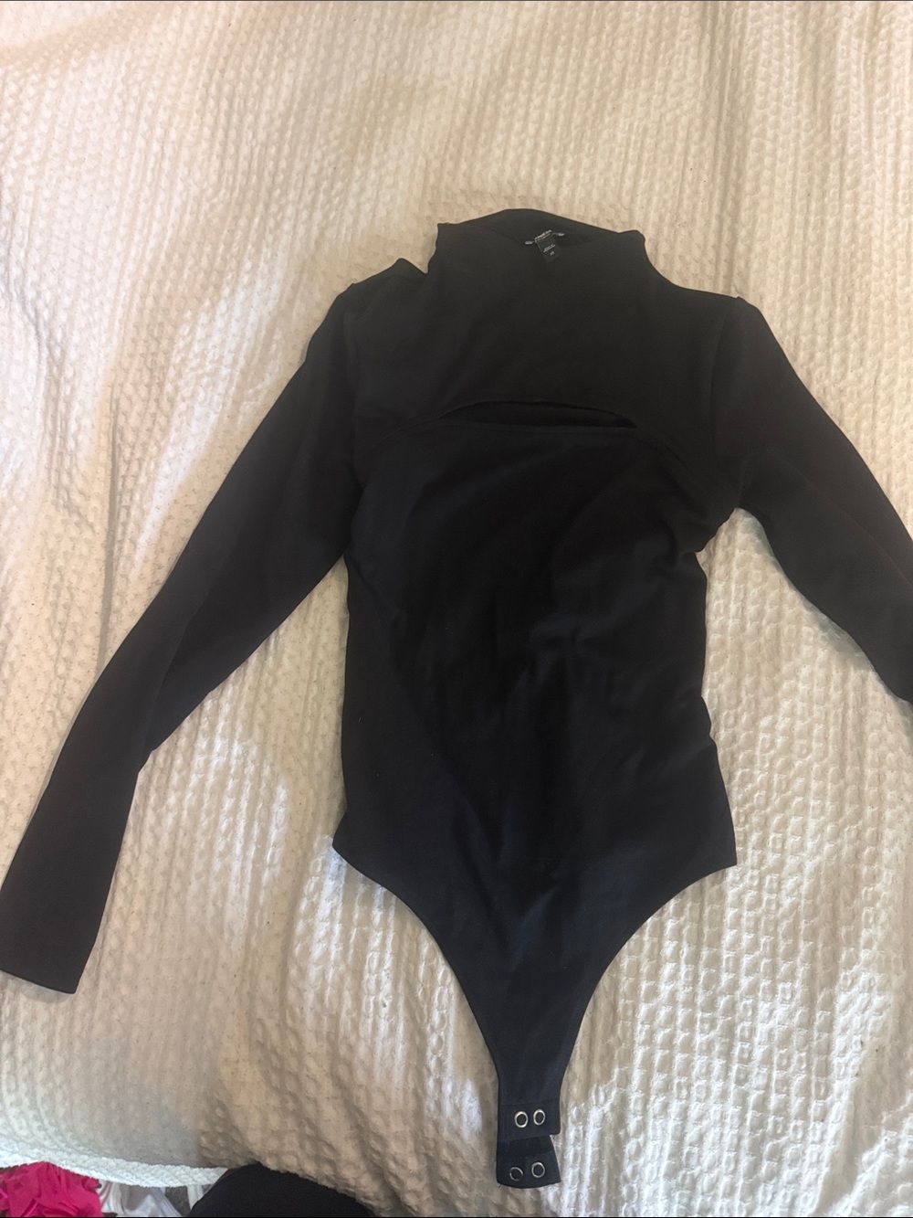 Express Black Long-Sleeve Turtleneck Bodysuit